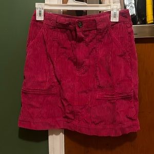 Pink corduroy skirt